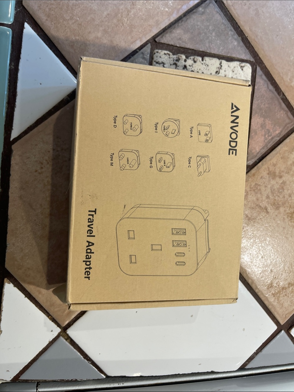 ANNODE Travel Adapter in Kraft Brown Box